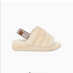 UGG Fluff Yeah Slide Slipper (COLOR NATURAL) (SIZE 7)